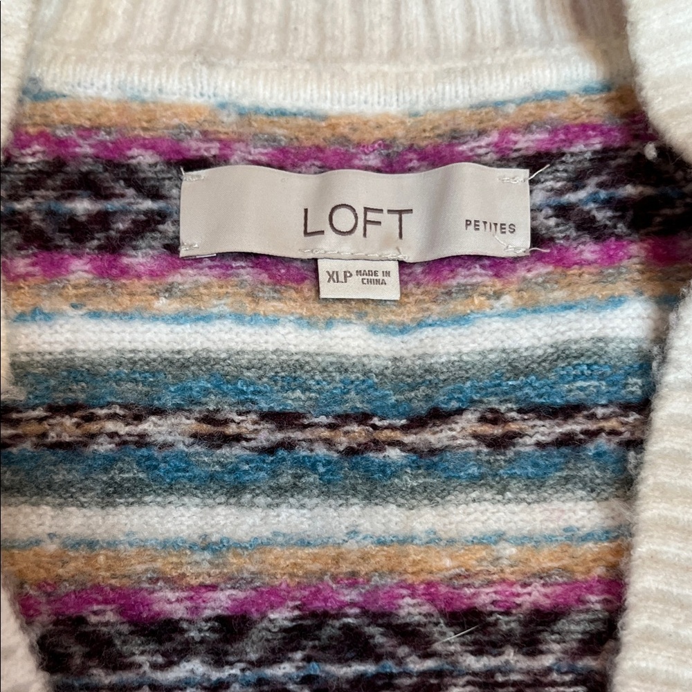 LOFT Multicolor Striped Cardigan - Picture 4 of 4